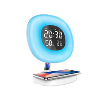 Analog sunrise natural wake lamp 10W wireless charging bedside lamp