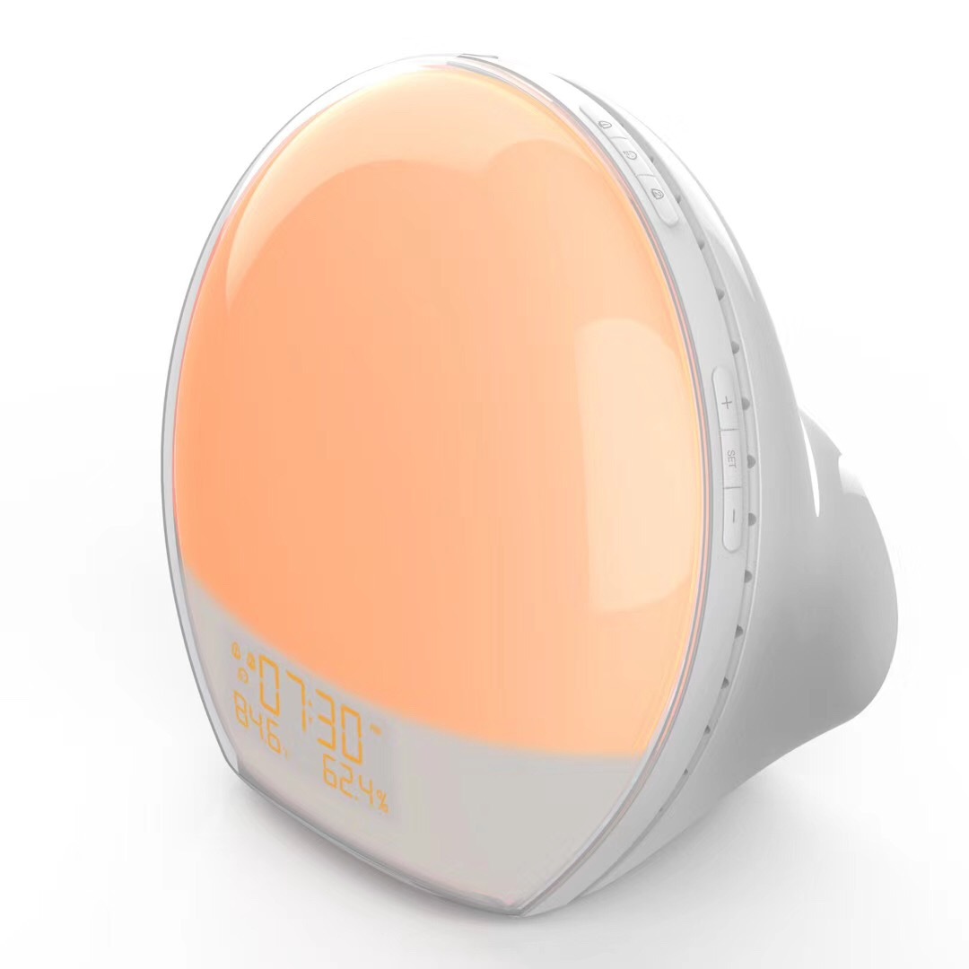 LED wake up light simulates sunrise intelligent wake up light sleep aid lamp