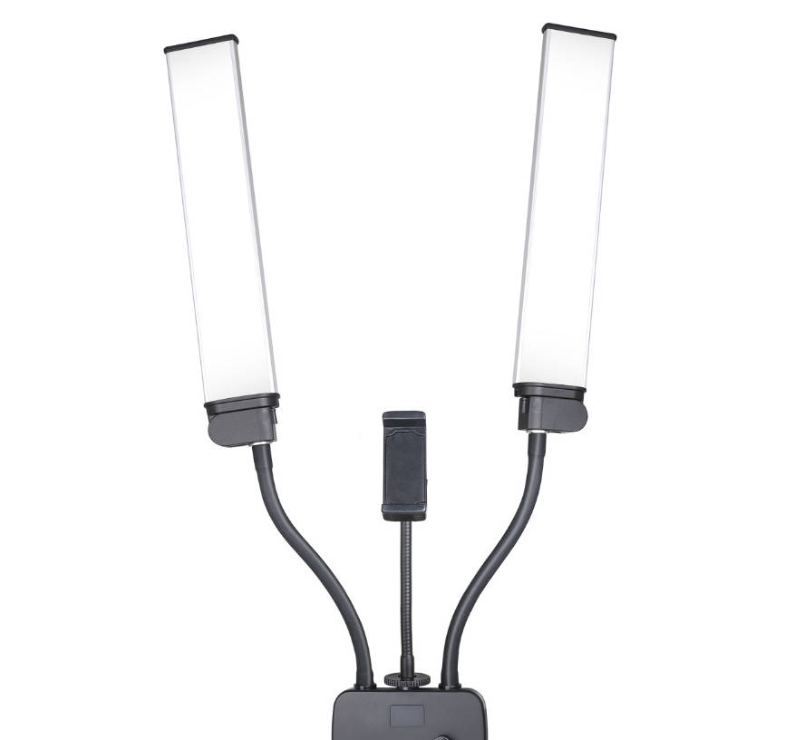 Dual-arm fill light, circular beauty dual-arm light, live streaming fill light, LED beauty mobile phone selfie light details Picture