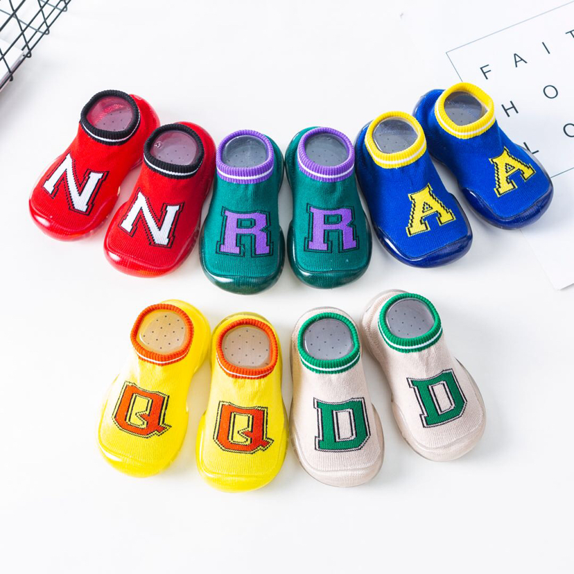 [Cotton weaving dream] new products on the market! 1-3 year old alphabet fashion walking shoes soft non - slip thumbnail