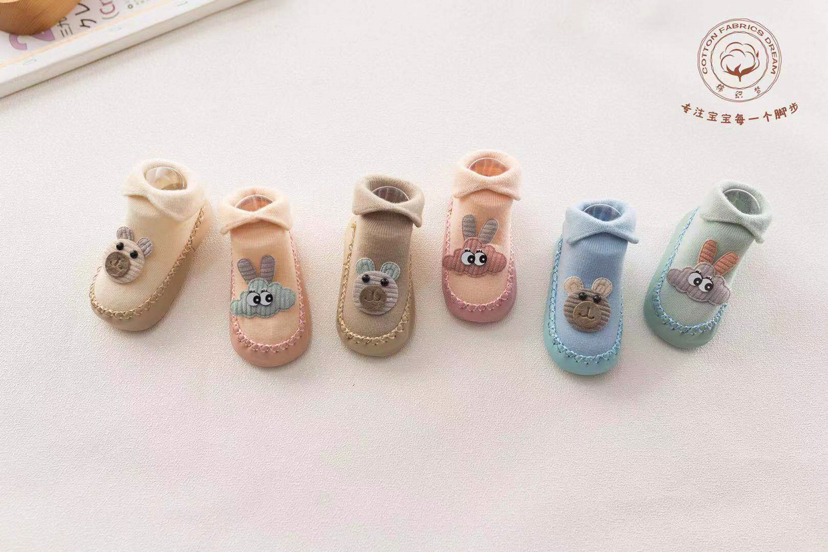 【 cotton weaving dream 】 infant learning shoes and socks cartoon lovely three-dimensional early education shoes and socks thumbnail