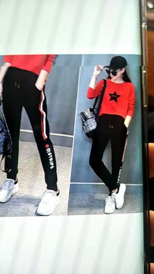 The new spring wear sweatpants are loose and straight! Black casual Harlan joker trend thumbnail