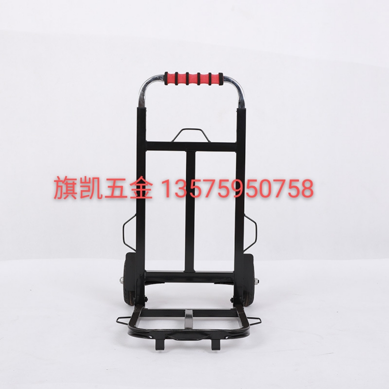 二轮拉杆车 手拉车橡胶方管车大拉杆车烤漆手推车静音轮载重王