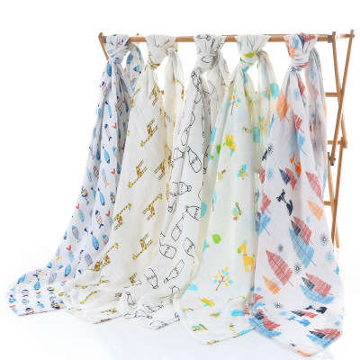 Baby Cotton Wrap Muslin Baby Swaddle Wrap Double Muslim Bath Towel Wrap Blanket 1 Item Picture