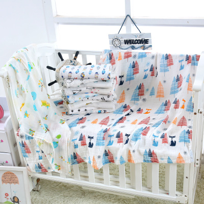 Baby Cotton Wrap Muslin Baby Swaddle Wrap Double Muslim Bath Towel Wrap Blanket 1 details Picture