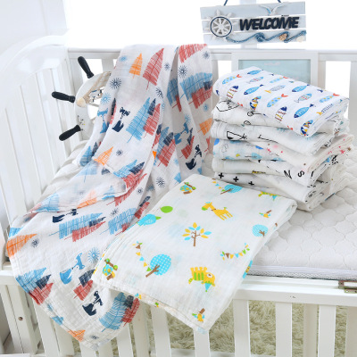 Baby Cotton Wrap Muslin Baby Swaddle Wrap Double Muslim Bath Towel Wrap Blanket 1 Application Scenario
