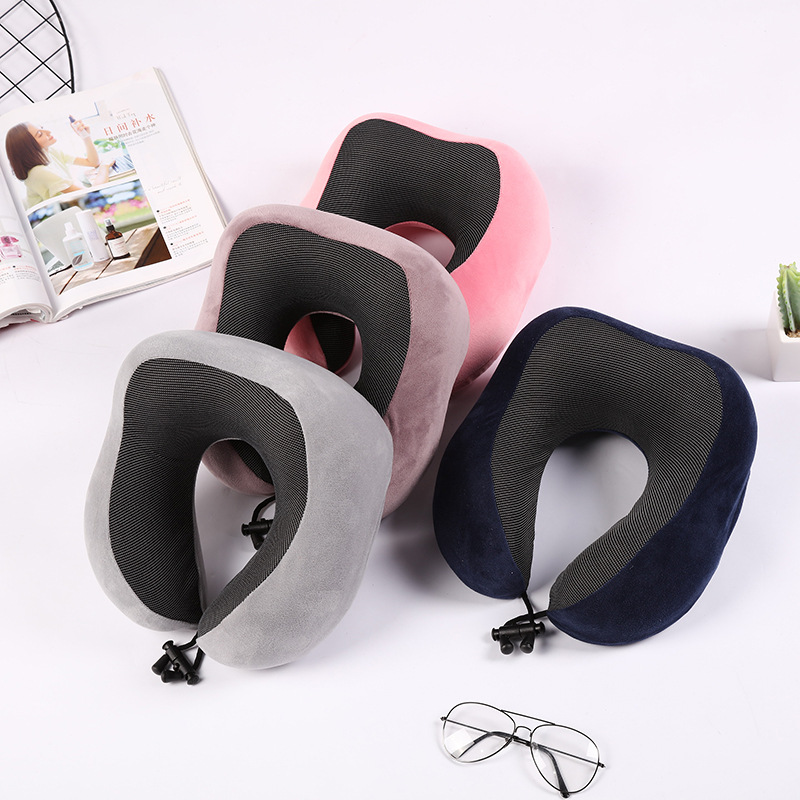 Home Travel Must-Have Artifact Portable Memory Cotton U-Shaped Pillow Airplane Car Neck Pillow Lunch Pillow Gift Customization