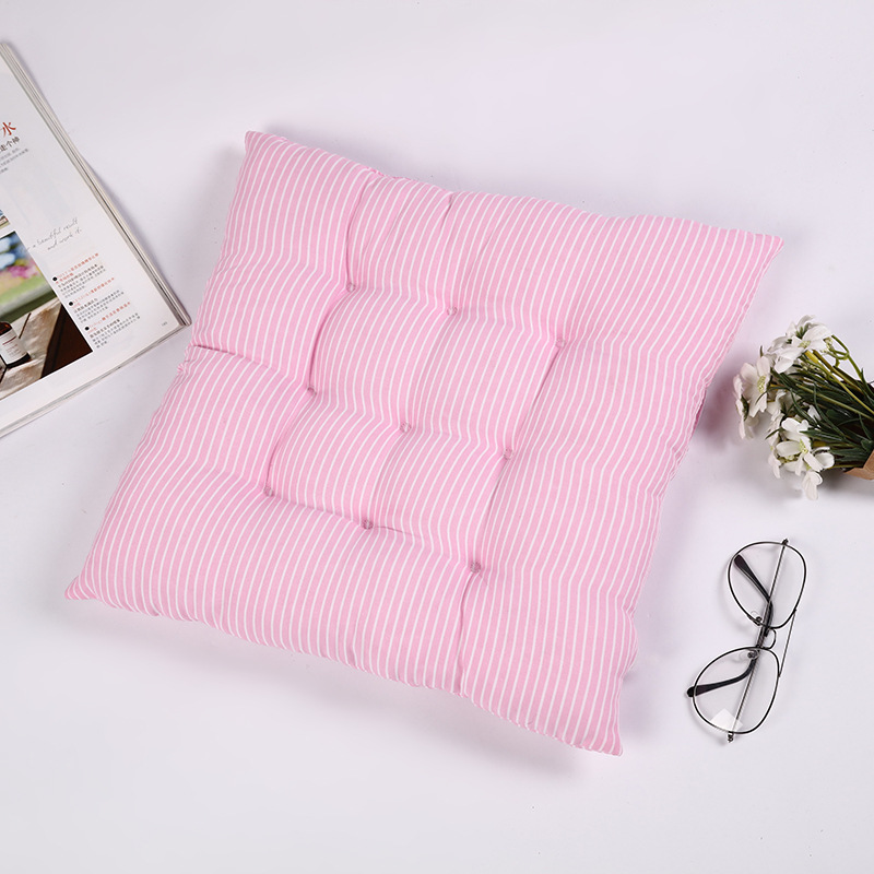 Autumn And Winter Striped Square Cushion Thickened Japanese Dining Chair Cushion Office Student Waist Cushion Chair Cushion Manufacturers Direct Sales Specification drawing