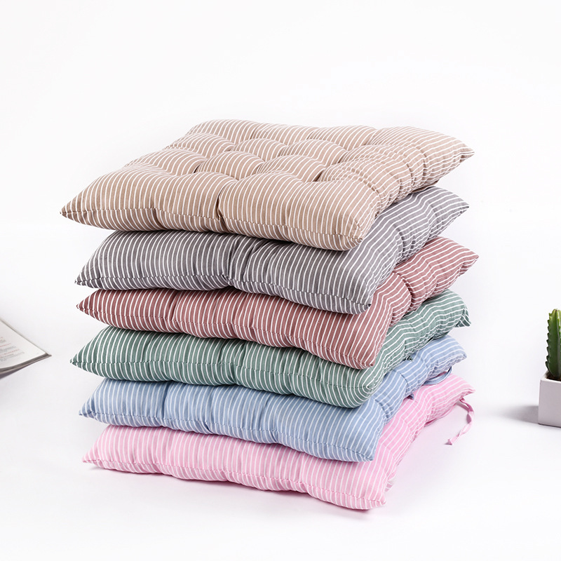 Autumn And Winter Striped Square Cushion Thickened Japanese Dining Chair Cushion Office Student Waist Cushion Chair Cushion Manufacturers Direct Sales details Picture