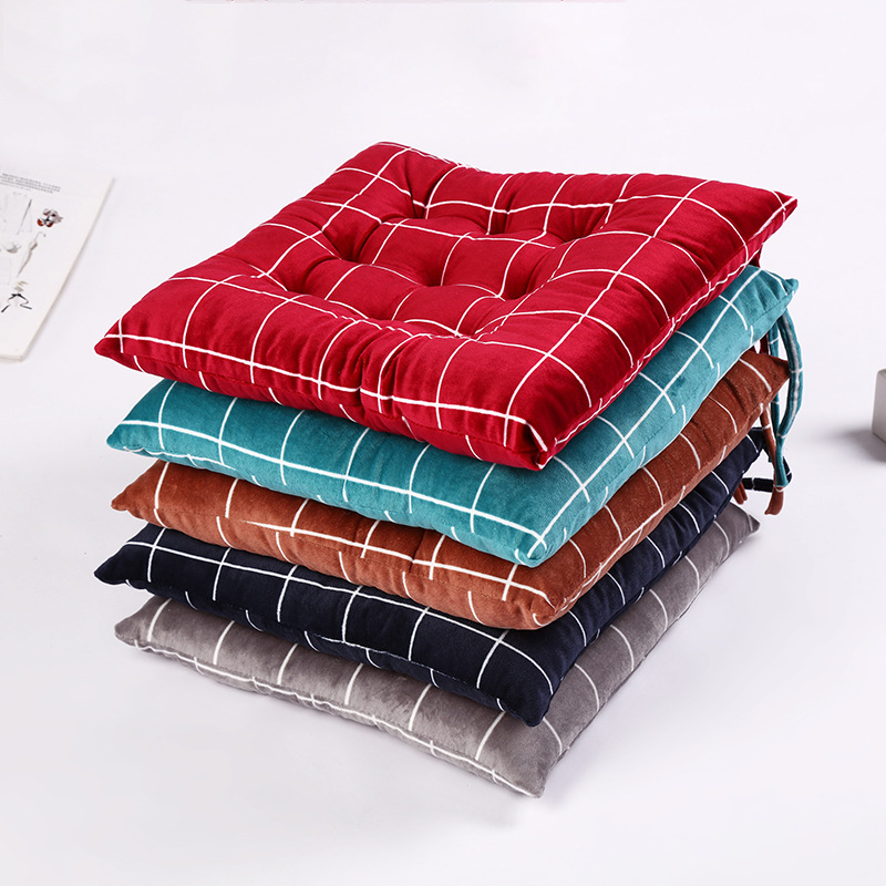Winter Plaid Cushion Student Sofa Stool Dining Chair Cushion Computer Office Warm Seat Manufacturers Wholesale