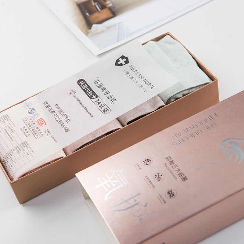 Antibacterial graphene underwear gold box for female antibacterial breathable cotton inner bracket seamless Shea butter skin lotion