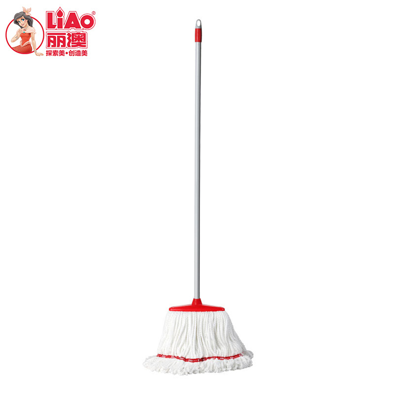 丽澳/LIAO 水拖把大平头全白不脏手卫生间 超细纤维地拖墩布批发