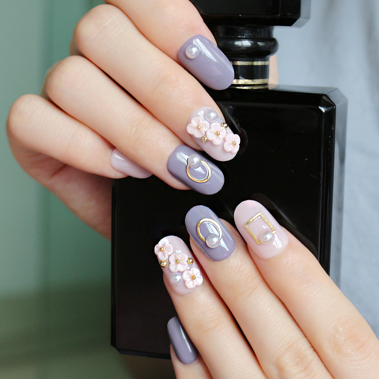 24 nail-piercing finished nail nails with glue nails-Installation example