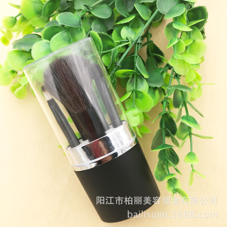 2019 new 5-tube makeup brush, cylinder brush set, blush brush, complete set of beauty tools, nylon bristle brush details Picture