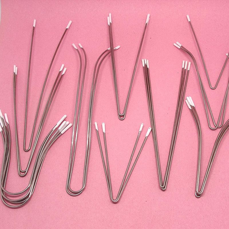 厂家直销礼服泳衣胸前V领固定扣 V型钢托 U形不锈钢钢圈细节图