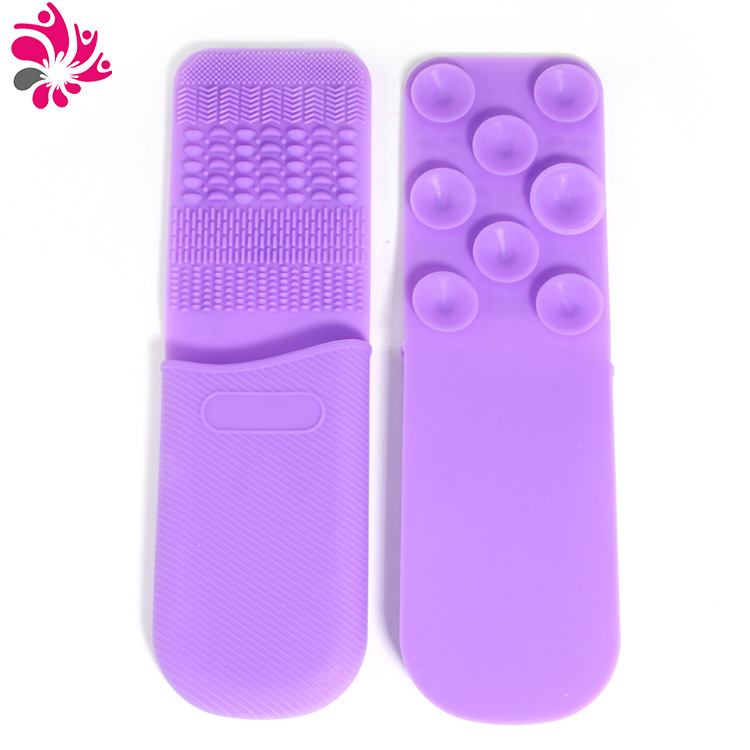 Silicone scrub pads are selling well in stock. Silicone makeup brush cleaning pads, beauty brush cleaning pads, cleaning brushes with suction cups Item Picture