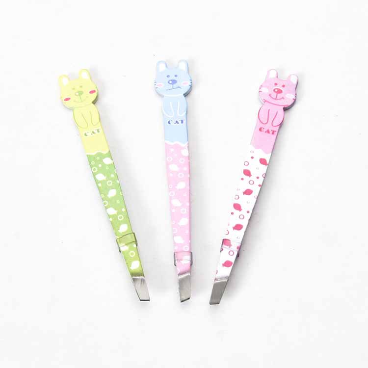 Manufacturers direct stainless steel eyebrow trimmer cute animal batch eyebrow tweezers Tweezers eyebrow trimmer set diagonal