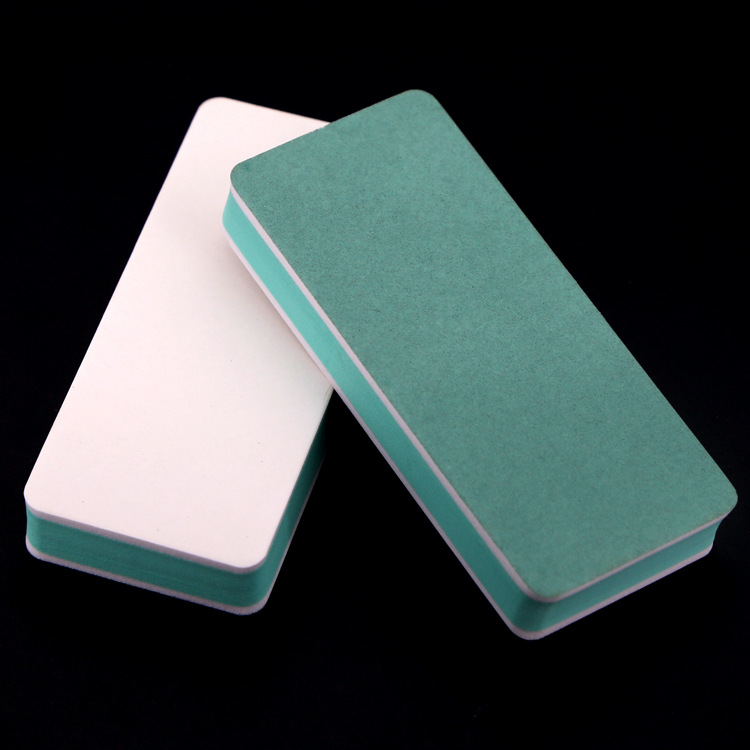 Nail polish block Nail tool two-sided polish block Double-sided green core polish block
