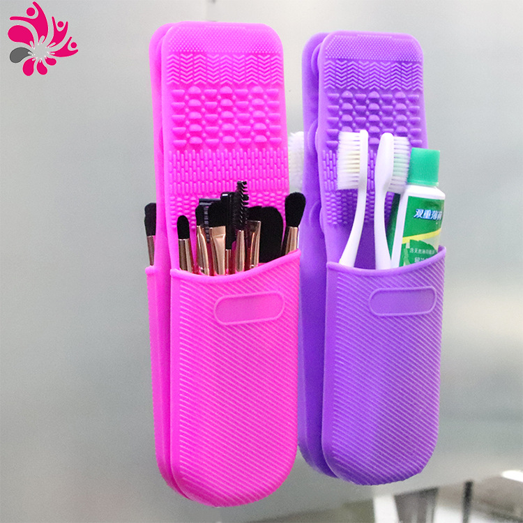 Silicone scrub pads are selling well in stock. Silicone makeup brush cleaning pads, beauty brush cleaning pads, cleaning brushes with suction cups Application Scenario