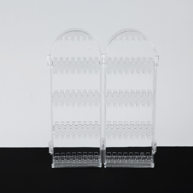 Cross-border women's jewelry, accessories, necklaces, earrings, rings sales display stand, 4-inch folding storage box details Picture