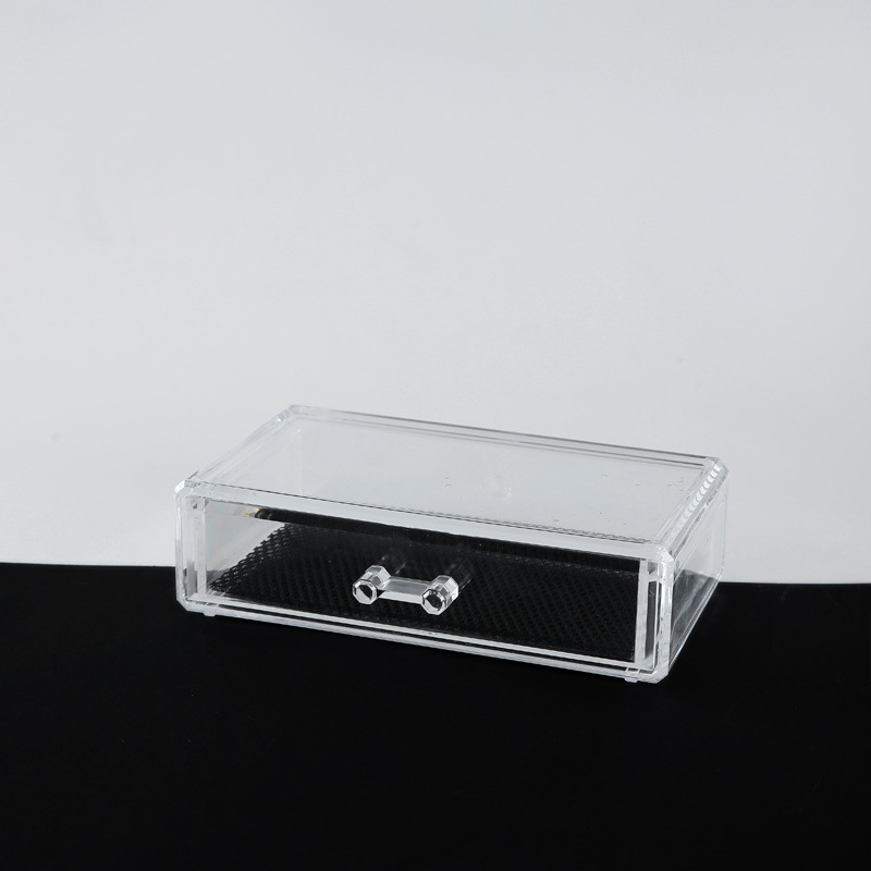 Korean-style stackable plastic storage box, single-layer transparent drawer-type storage cabinet, desktop for clothes and makeup. A storage box
