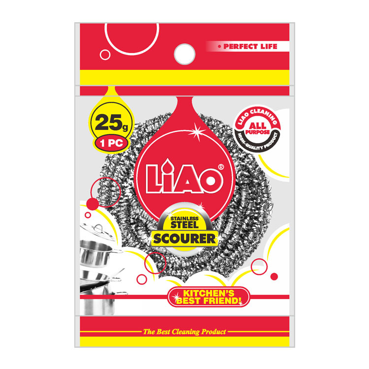 LIAO丽澳 清洁球钢丝锅刷25G 厨房洗碗洗锅清洁用品厂家批发细节图