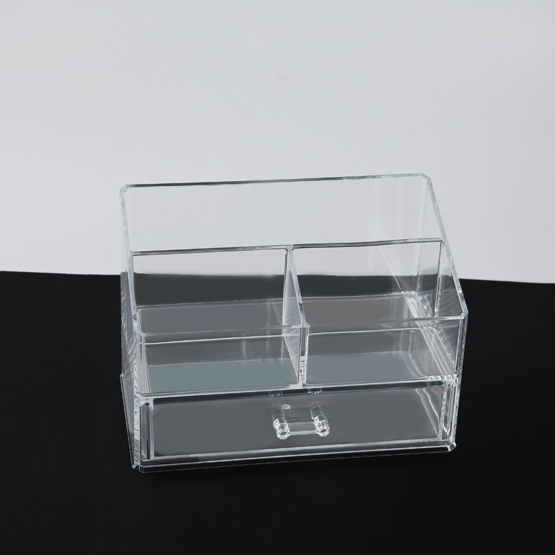 Creative desk drawer type cosmetics storage box PS box drawer compartments jewelry plastic storage box.