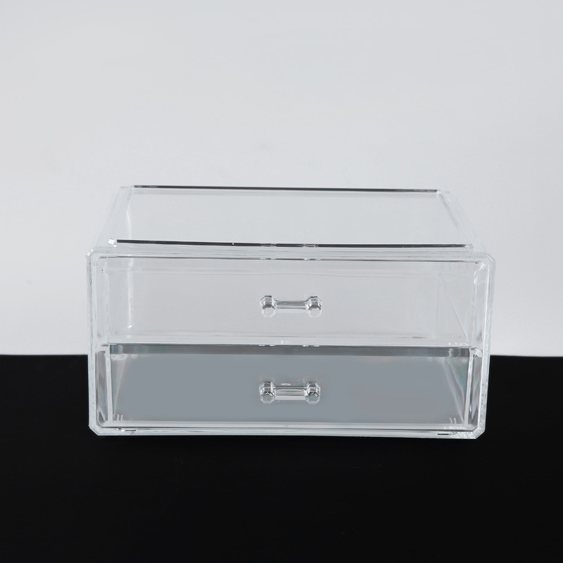 Amazon sells two-layer drawer cosmetics and skincare storage boxes for women's jewelry, lipstick and perfume.