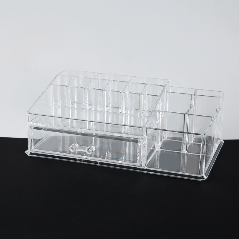 Drawer l type with compartmentalized box For cosmetics and skin care for women and lipstick storage box for ornaments.