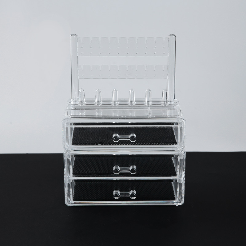 Cross-border European, American, Japanese and Korean jewelry storage boxes, drawer-type cosmetic storage boxes and accessories. Jewelry drawer storage box