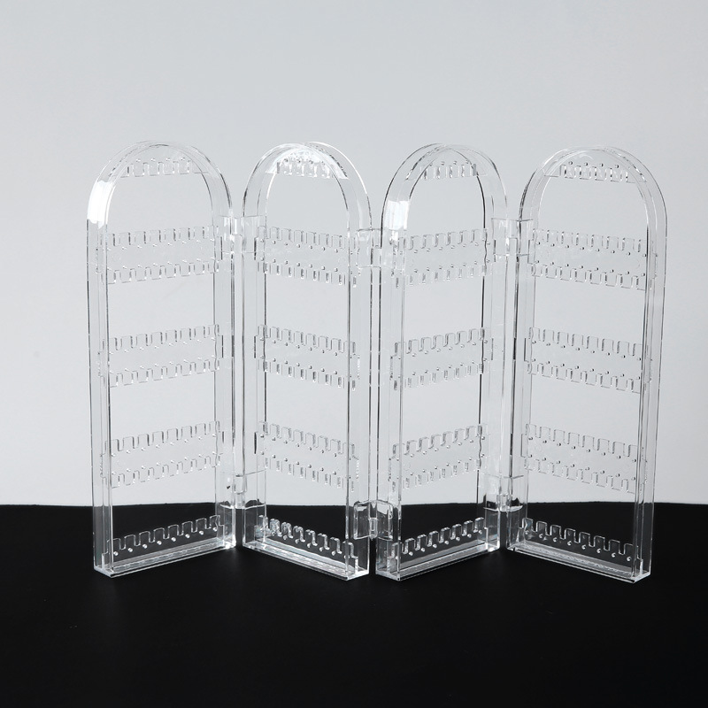 Cross-border women's jewelry, accessories, necklaces, earrings, rings sales display stand, 4-inch folding storage box.