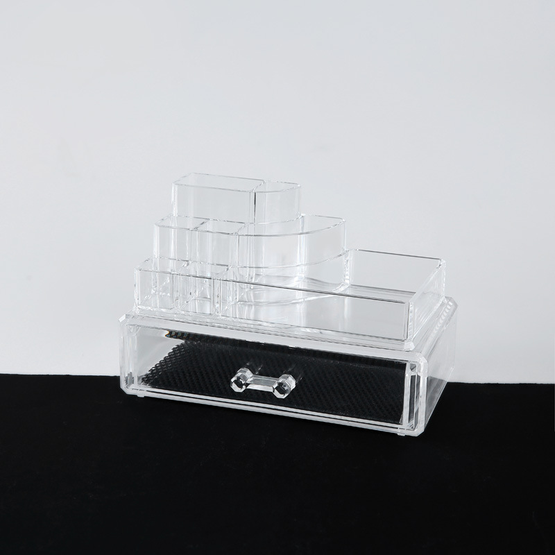 Jewelry storage box, large plastic dust-proof transparent organization box, ear stud, hairpin, ring and accessory covered storage box details Picture