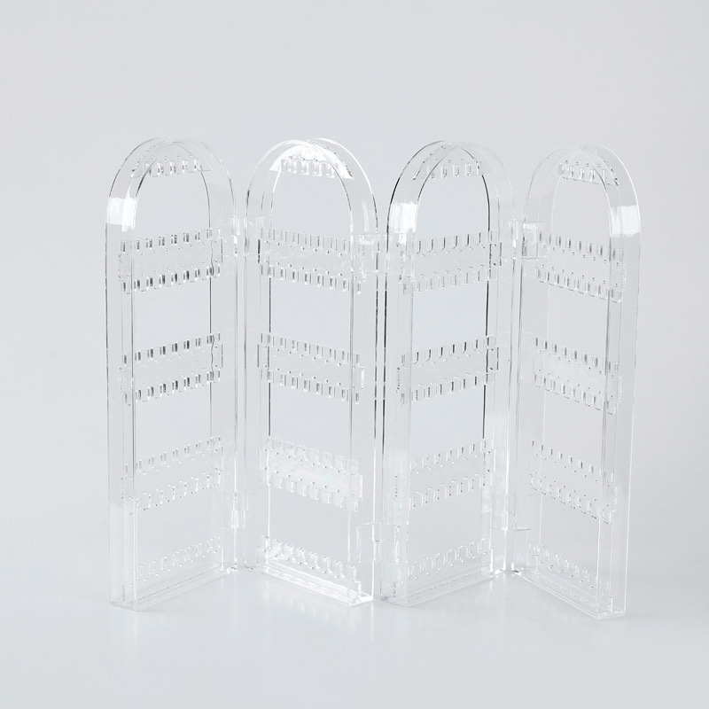 Cross-border women's jewelry, accessories, necklaces, earrings, rings sales display stand, 4-inch folding storage box Specification image