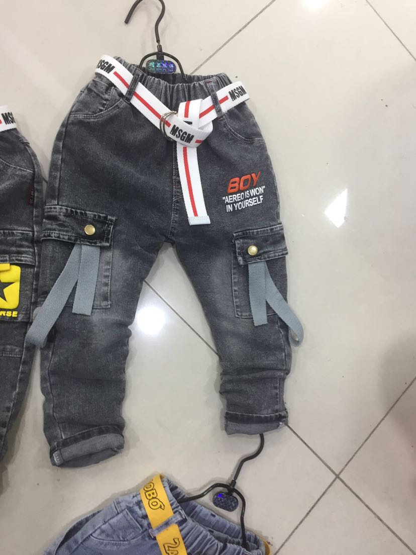 Blue and black jeans for children thumbnail