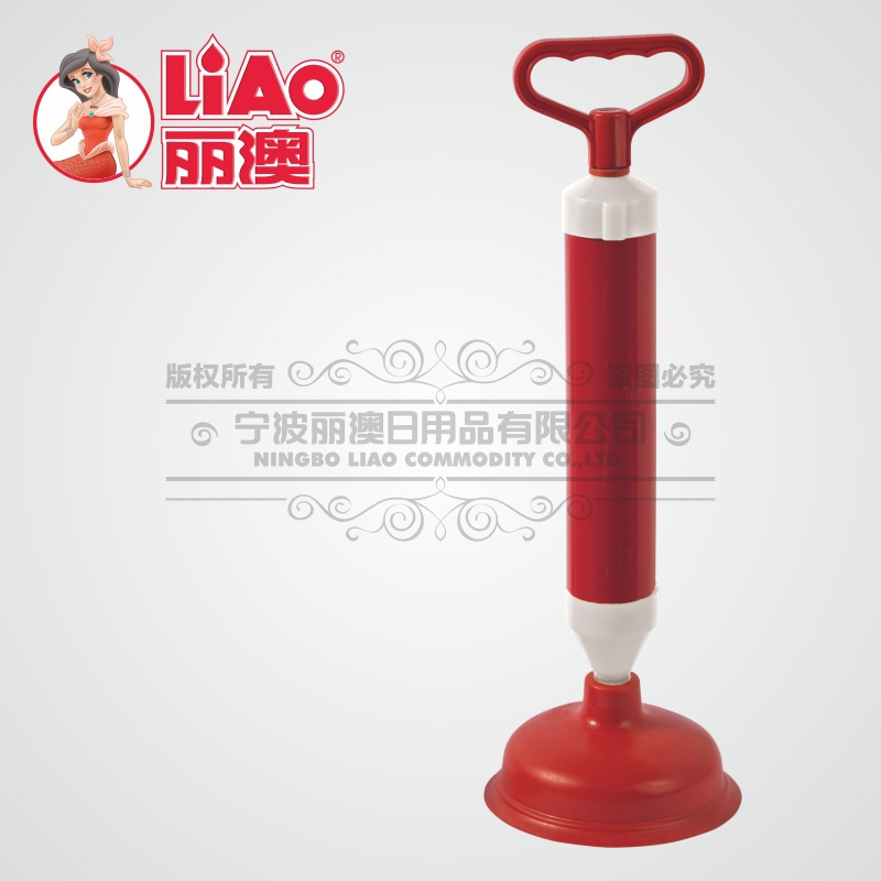 丽澳/LIAO 强力高压马桶疏通器 气筒式一炮通厕所清洁管道吸批发