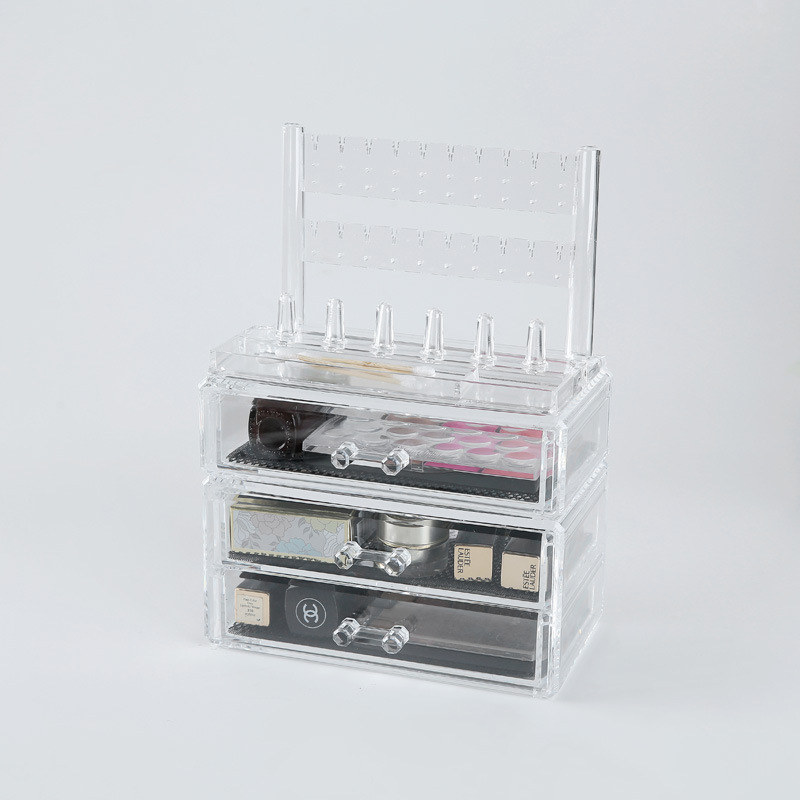 Cross-border European, American, Japanese and Korean jewelry storage boxes, drawer-type cosmetic storage boxes and accessories. Jewelry drawer storage box Specification image