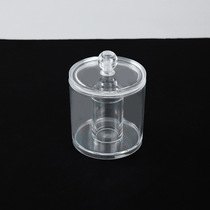 INS transparent PS plastic table top with cover dustproof round cotton swab box cosmetic cotton swab packing box.