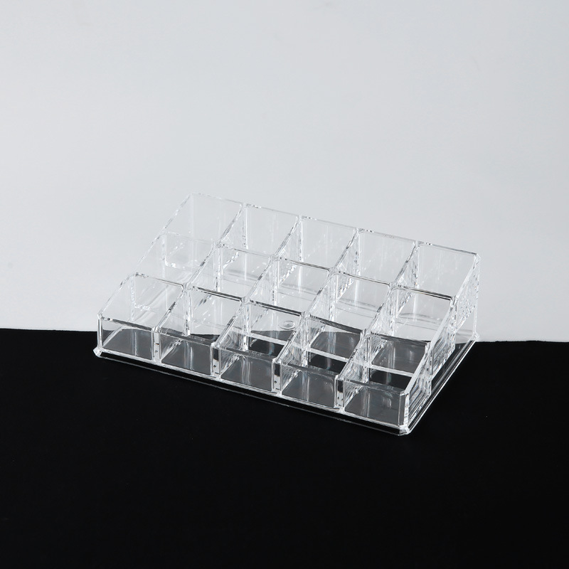Manufacturers direct transparent cosmetics box desktop creative lipstick box Korean bathroom organizing box large
