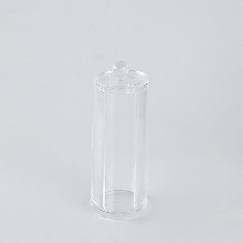 Transparent cotton swab lipstick storage box with lid, multi-functional acrylic desktop cosmetics storage box, plastic. Specification image