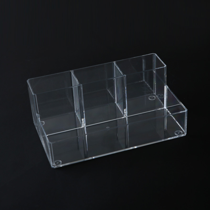 Small lipstick display stand manufacturers direct 9 - lattice cosmetics box plastic transparent makeup box.