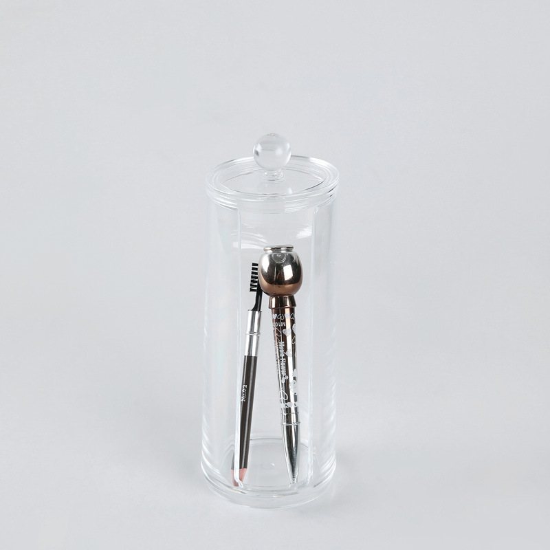 Transparent cotton swab lipstick storage box with lid, multi-functional acrylic desktop cosmetics storage box, plastic. Application Scenario