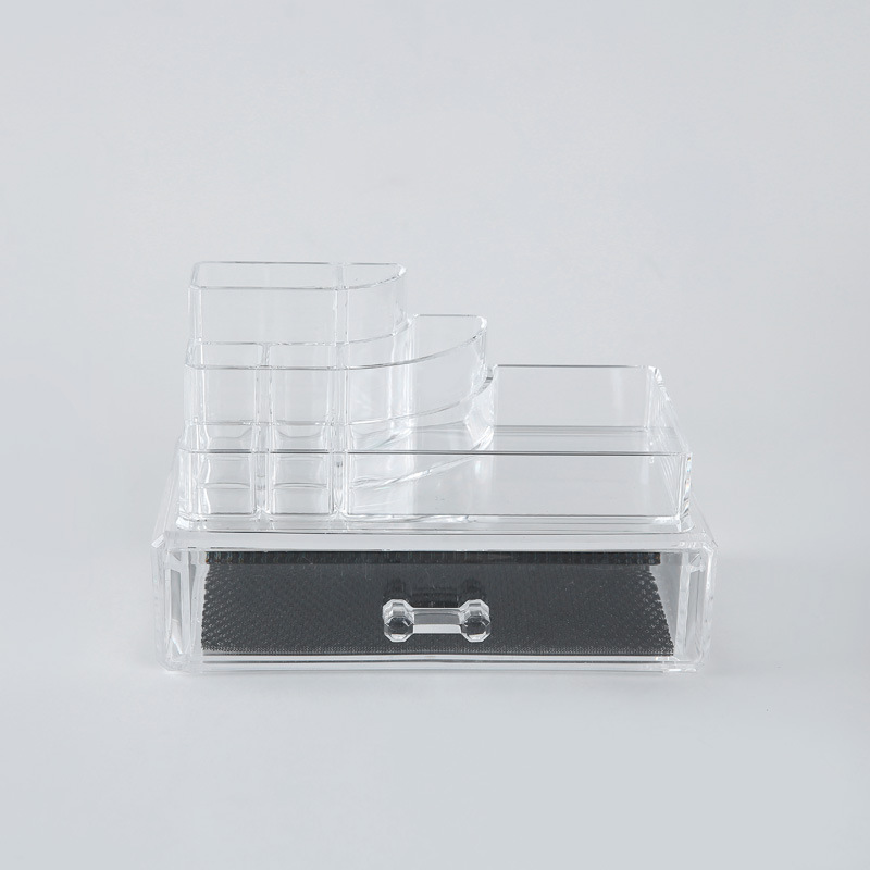 Jewelry storage box, large plastic dust-proof transparent organization box, ear stud, hairpin, ring and accessory covered storage box Specification image