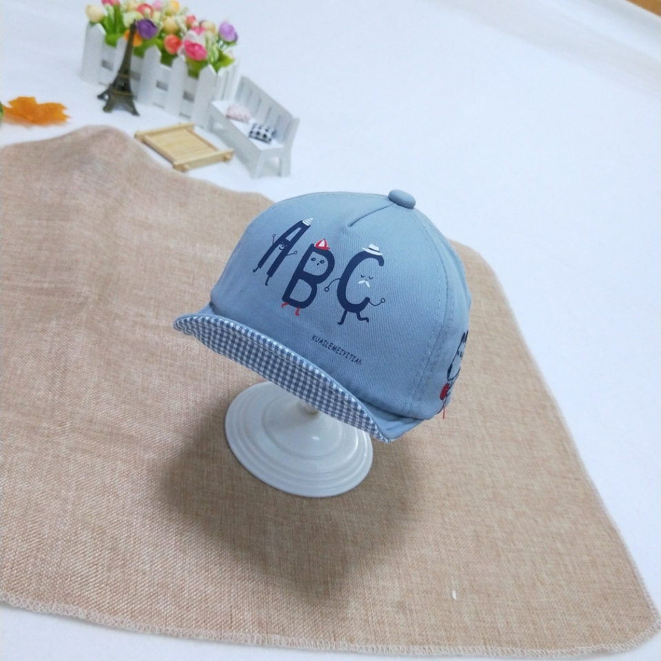 婴童字母ABC卡通尾巴反沿软沿白底实物图