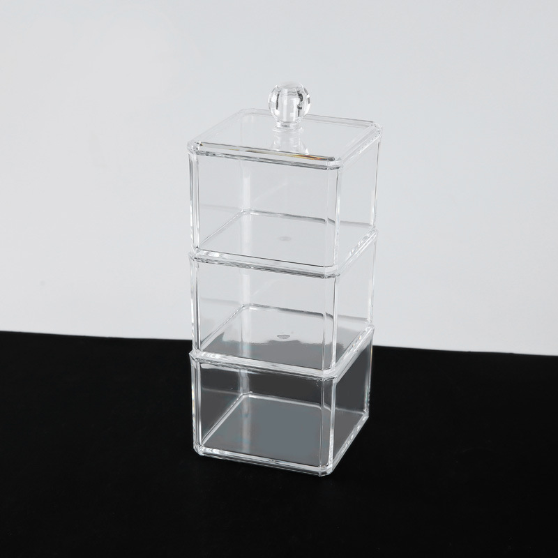 Transparent cosmetic box Jewelry box Skin care mask lipstick storage box small items box three-layer drawer finishing box.