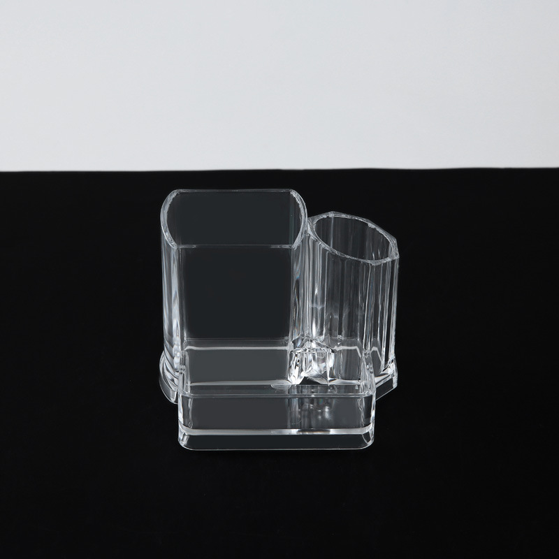 Compartmentalized cosmetic storage box, plastic paintbrush and lipstick box, creative skin care products and nail polish box, desktop grooming box. details Picture