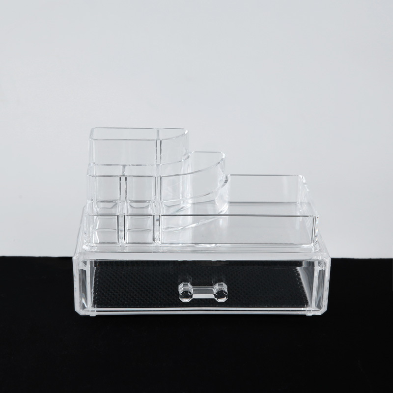 Jewelry storage box, large plastic dust-proof transparent organization box, ear stud, hairpin, ring and accessory covered storage box