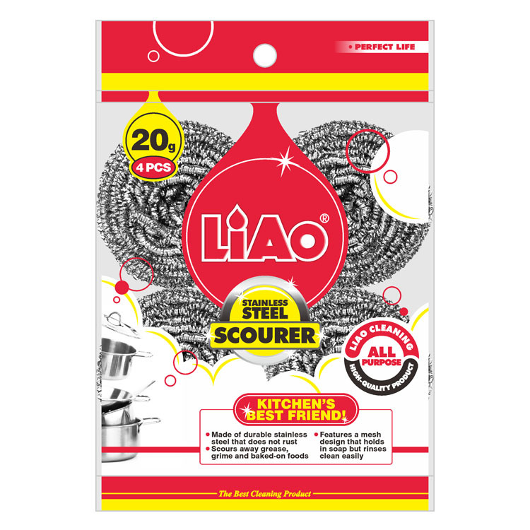批发不锈钢清洁球 洗锅刷碗铁丝球 LIAO丽澳厨房用品产品图