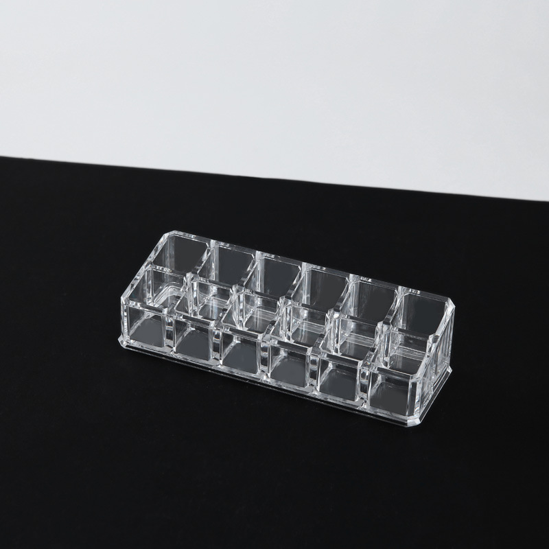 Cosmetic shelf, transparent plastic multi-functional dressing table, desktop skin care product organization box, simple lipstick box.