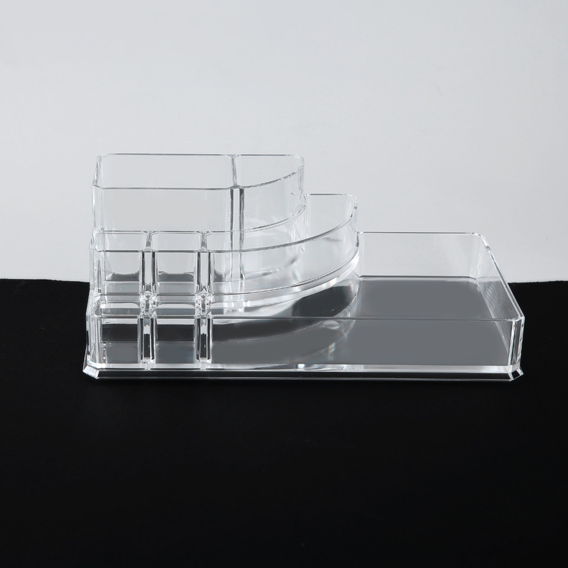 Multi-lattice lipstick display stand small nail polish lipstick stand transparent cosmetics accessories desktop storage box sample stand.
