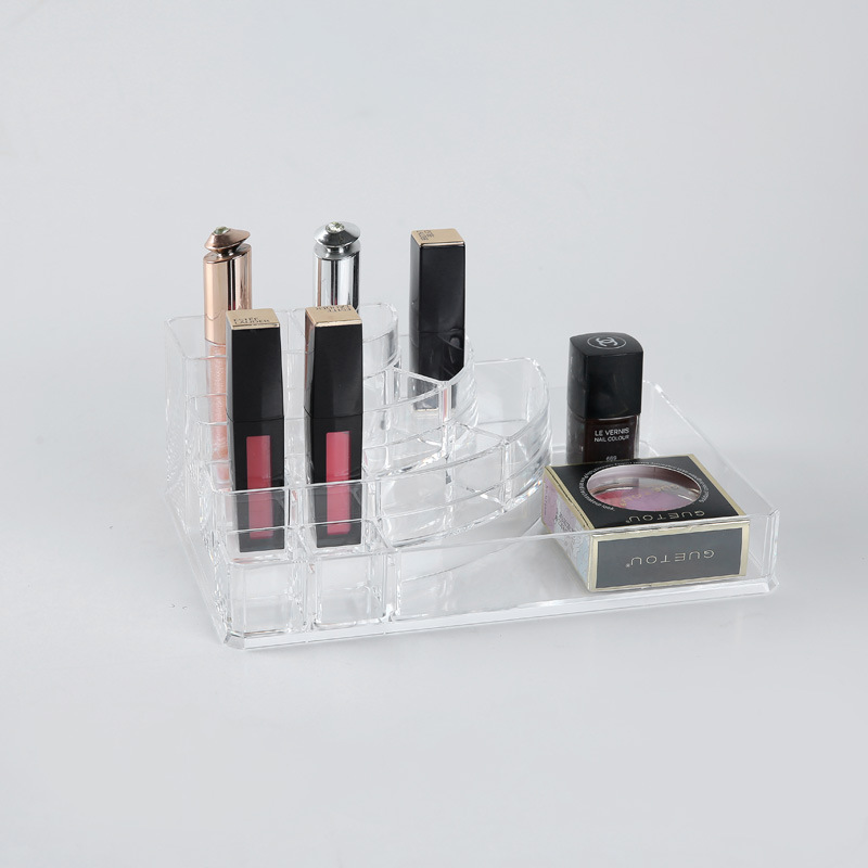 European and American creative stepped lipstick, perfume and lip balm desktop organization and storage box, girls' jewelry and necklace storage box. Application Scenario